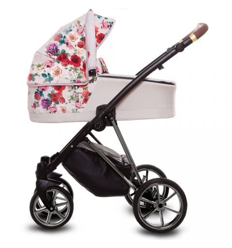Babyactive Musse - wózek wielofunkcyjny, zestaw 2w1 z opcją 3w1 i 4w1 | Light Rose - Space Gray